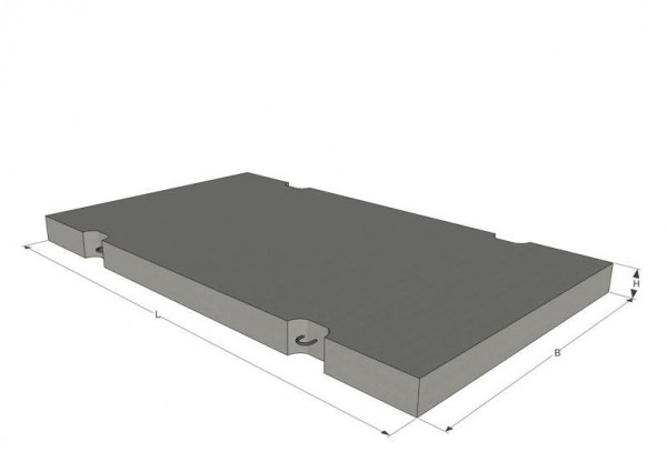 Плита дорожня (без отвору) ПД10, 2800x2000x220 мм, бетон B20
